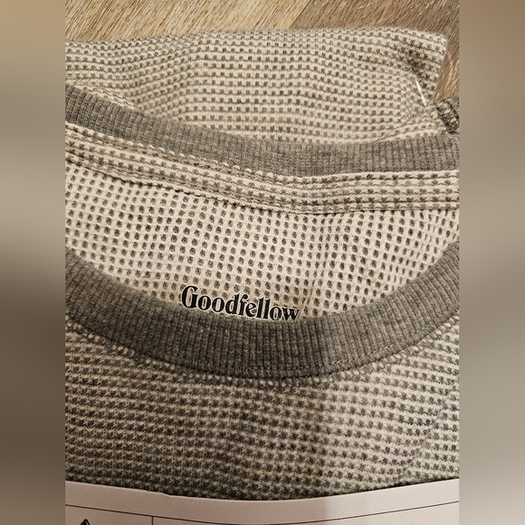 NEW mens goodfellow Large gray thermal longsleeve shirt target grey - Picture 2 of 7